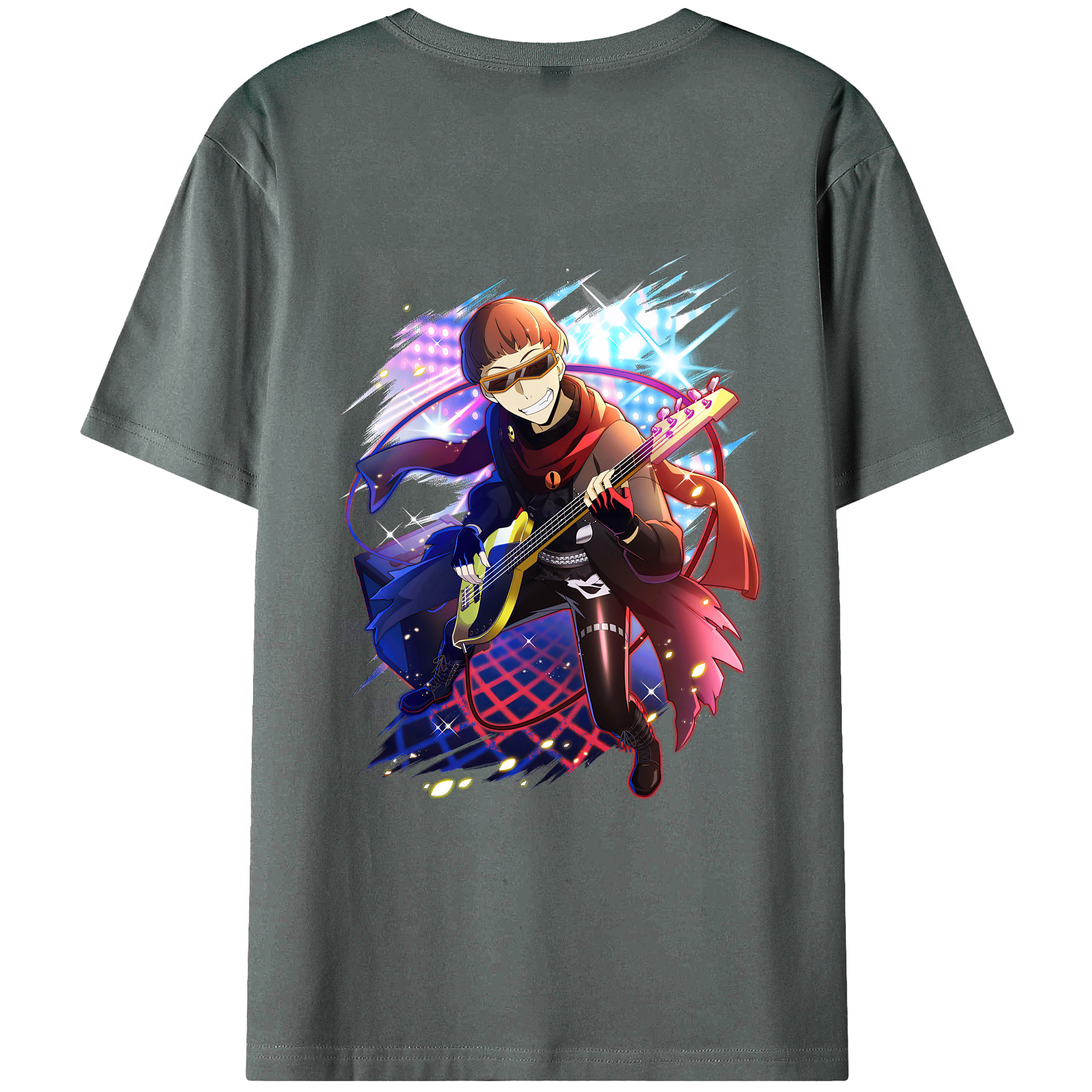 （画像用） 文豪ストレイドッグス Bungo Stray Dogs 綿100％ メンズ半袖Tシャツ（バックプリント） 通気性